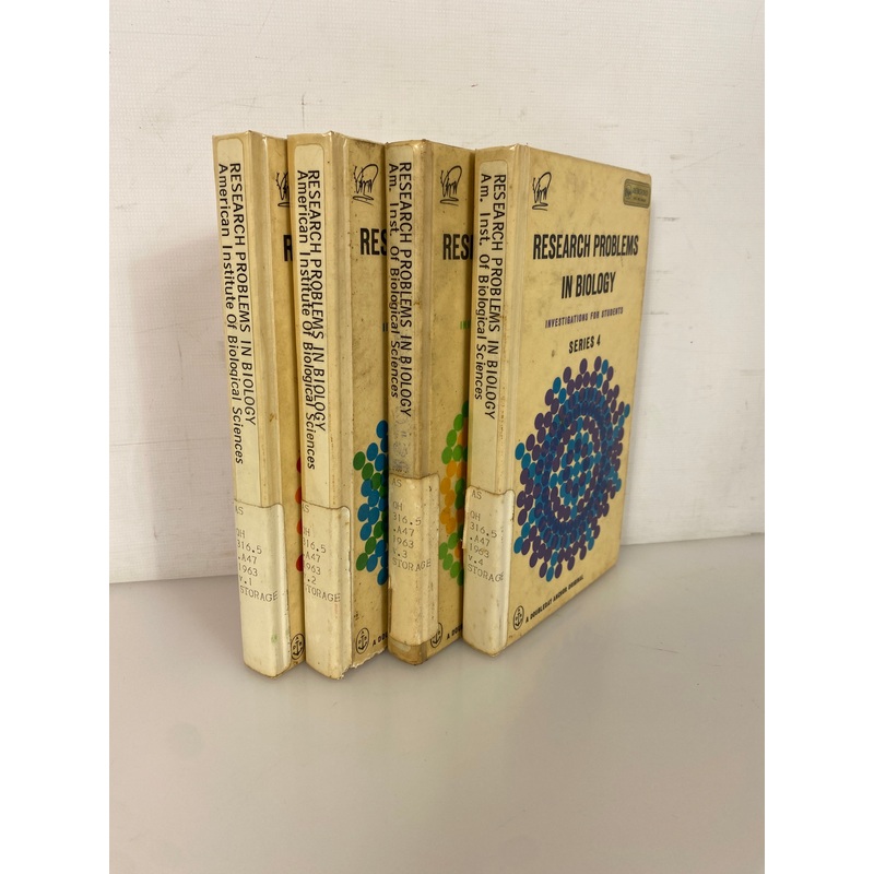 4 Vol Set Research Problems in Biology Investigations for Students Ex-Library HC