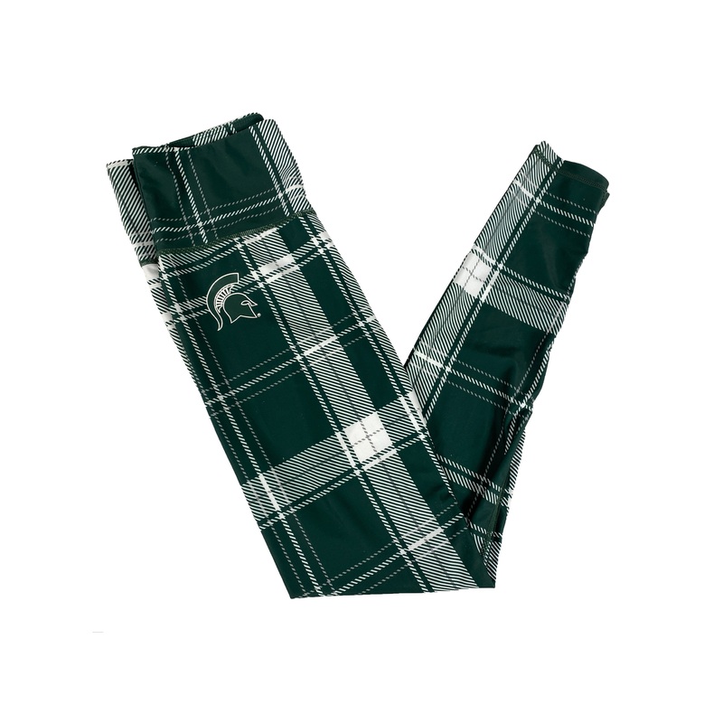 Green and White Michigan State Leggings Women’s Size Small