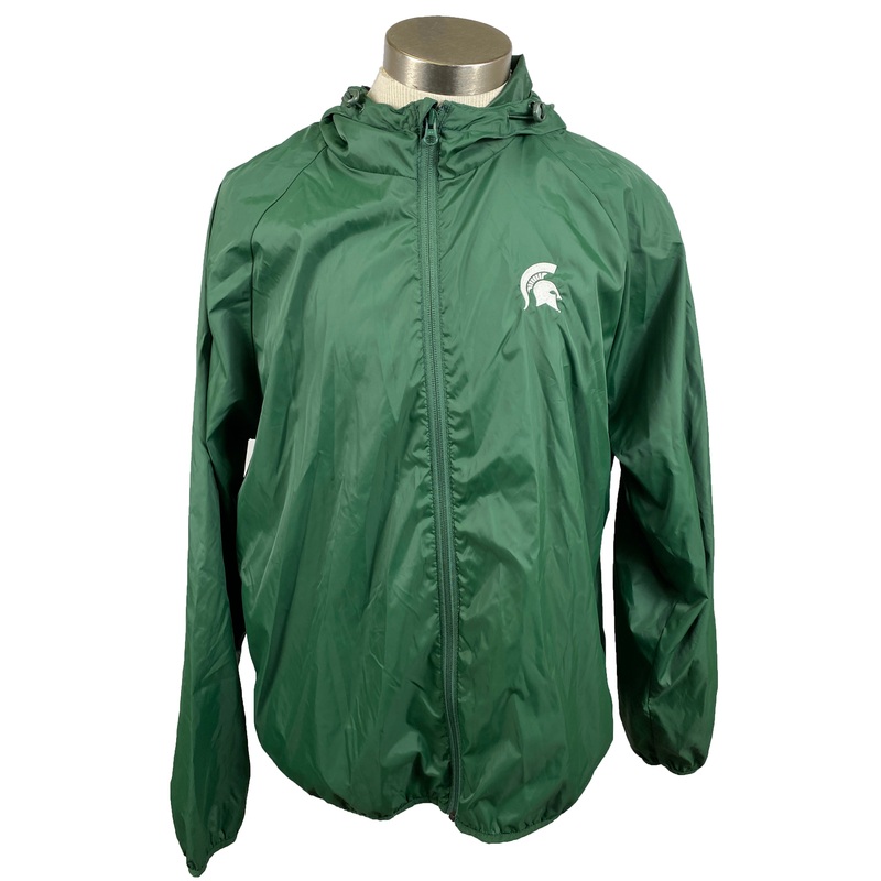 Green Michigan State Windbreaker Unisex Size Large