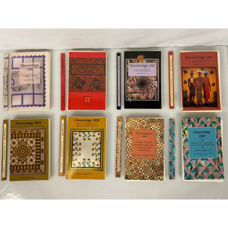 Lot of 10 Uncoverings: American Quilt Study Group (1990s) Unbound