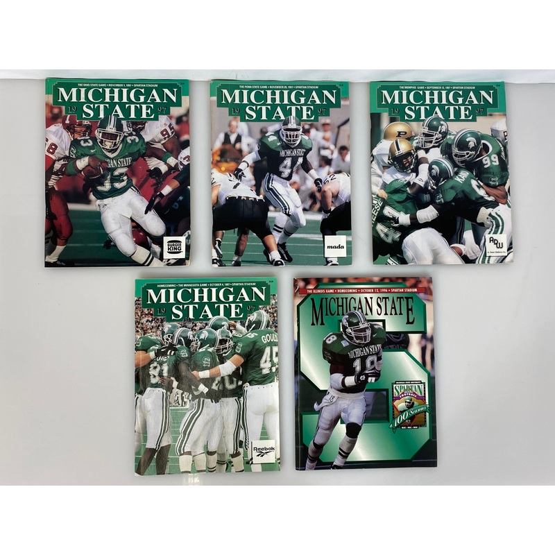 Lot of 11 Michigan State MSU Football Programs 1994-1996