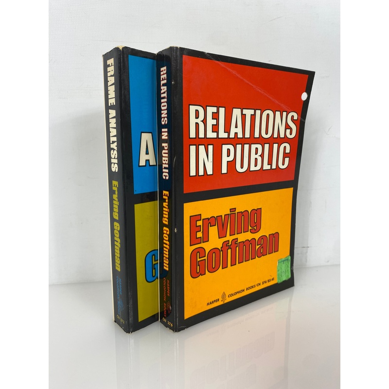 Lot of 2 Erving Goffman: Relations in Public/Frame Analysis 1972-74 SC