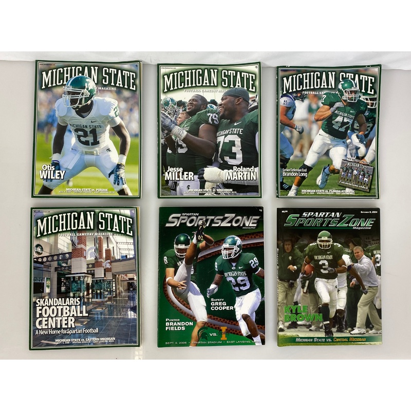 Lot of 9 Michigan State MSU Football Programs 2003-2008