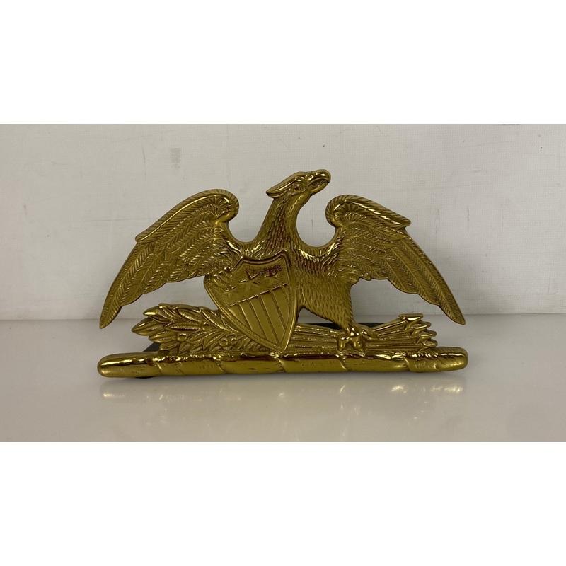 Vintage 1952 Brass American Eagle Bookend