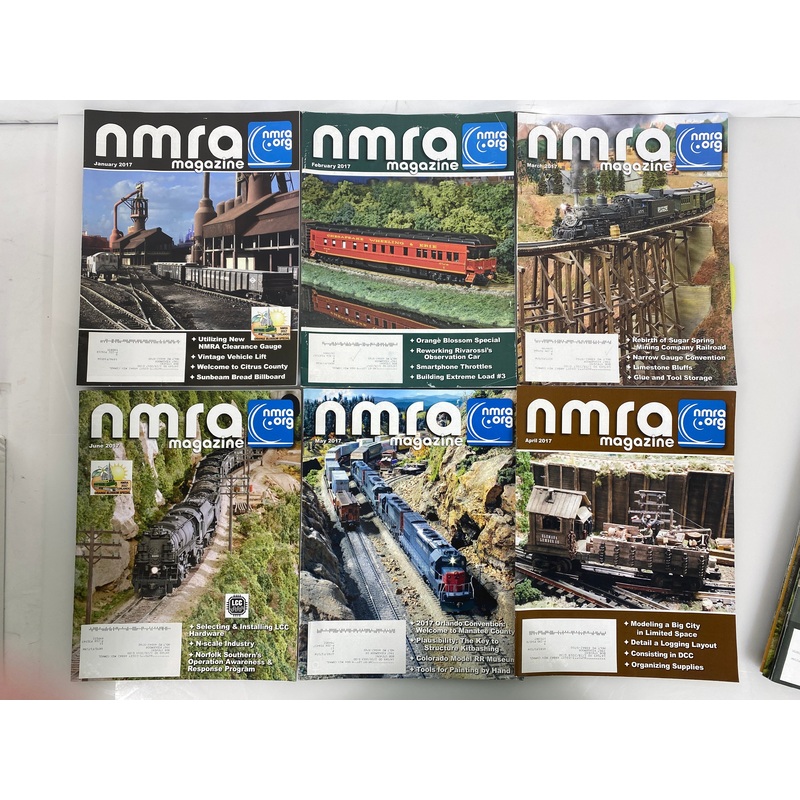 Lot of 12 NMRA (Model Railroad Association) Magazines 2017 Complete Year