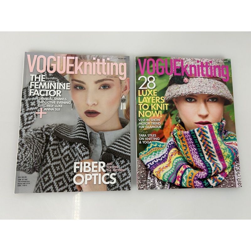 Lot of 2 Vogue Knitting Magazine Holiday 2013 & Winter 2013/14