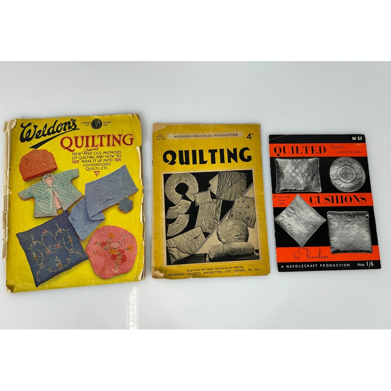 Lot of 3 Antique Quilting Books: Penelope no 53 & Weldon’s no 99 & 182