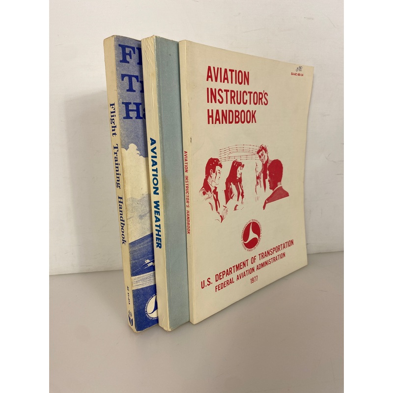 Lot of 3: Flight Training Handbook/Aviation Weather/Instructor’s Handbook SC