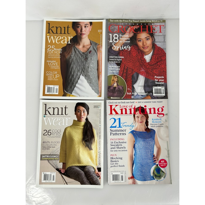 Lot of 4 Knitting/Crocheting Magazines 2013-2015 & 2019