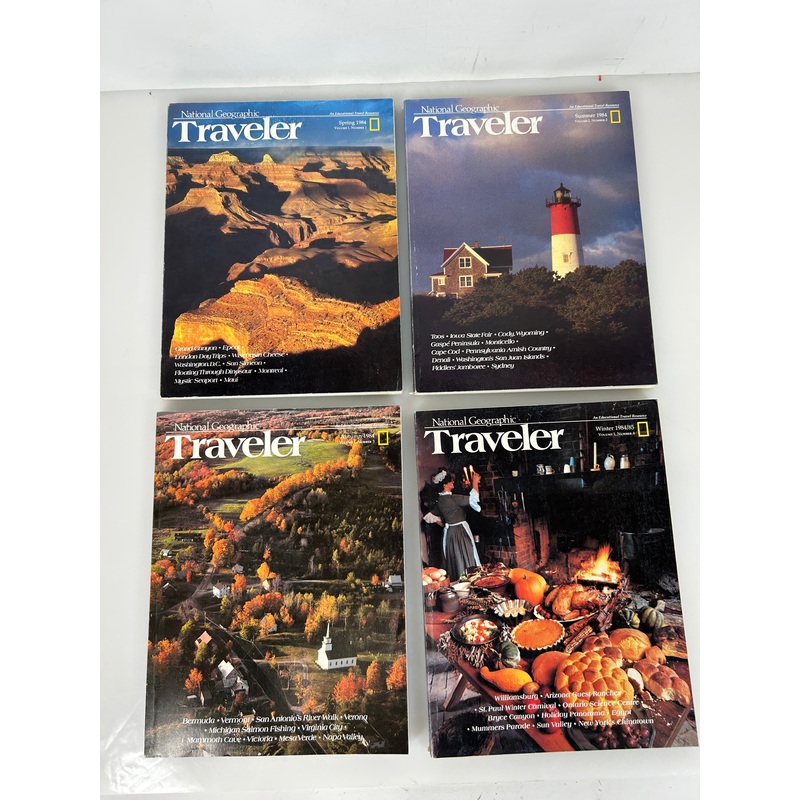 National Geographic Traveler Adventure Magazine 1984 FULL YEAR