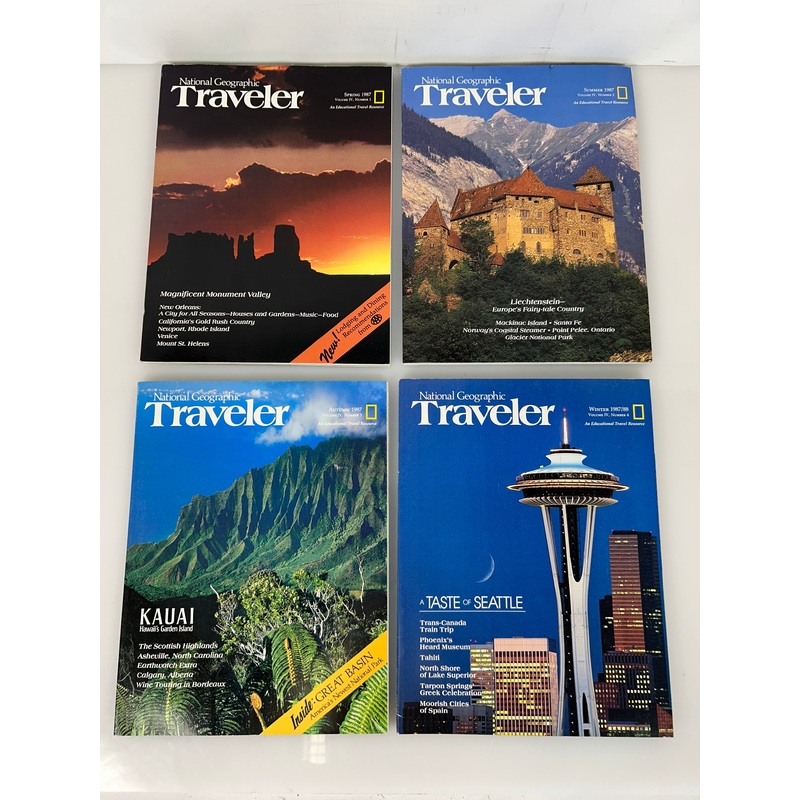 National Geographic Traveler Adventure Magazine 1987 FULL YEAR