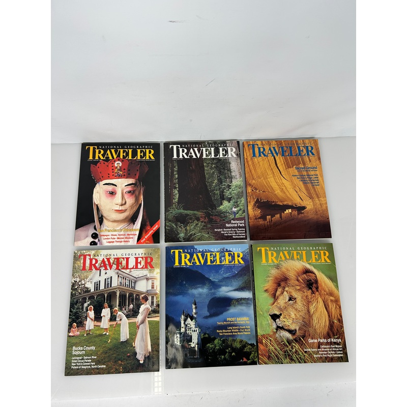 National Geographic Traveler Adventure Magazine 1989 FULL YEAR