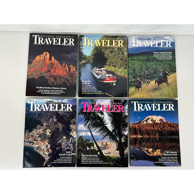 National Geographic Traveler Adventure Magazine 1991 FULL YEAR