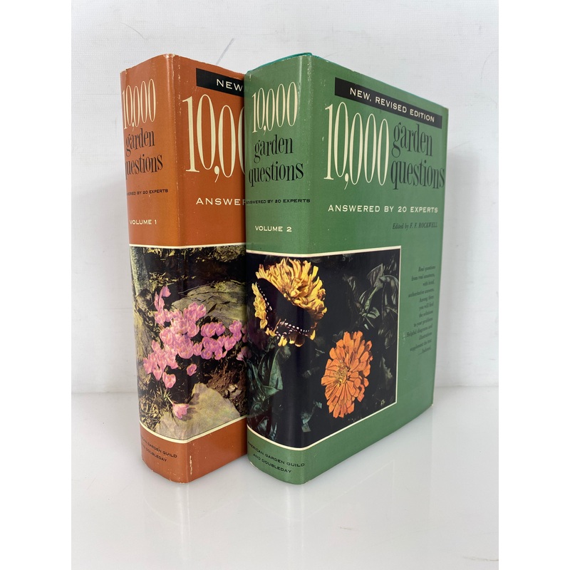 2 Vol Set: 10,000 Garden Questions Answered (1&2) F.F. Rockwell 1959 HCDJ BCE
