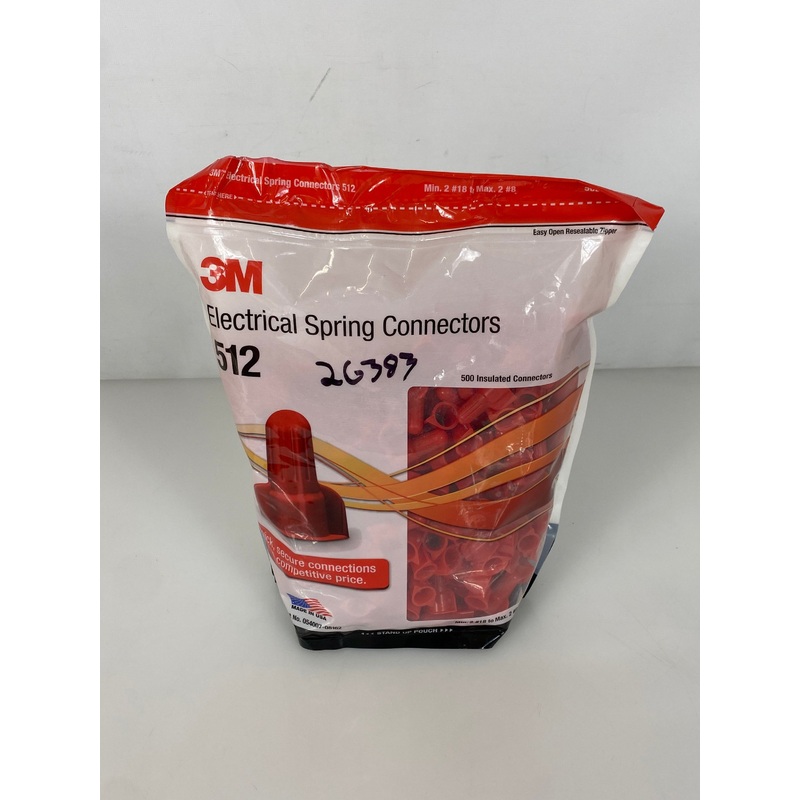 3M 500 Pack of Red Electrical Spring Connectors