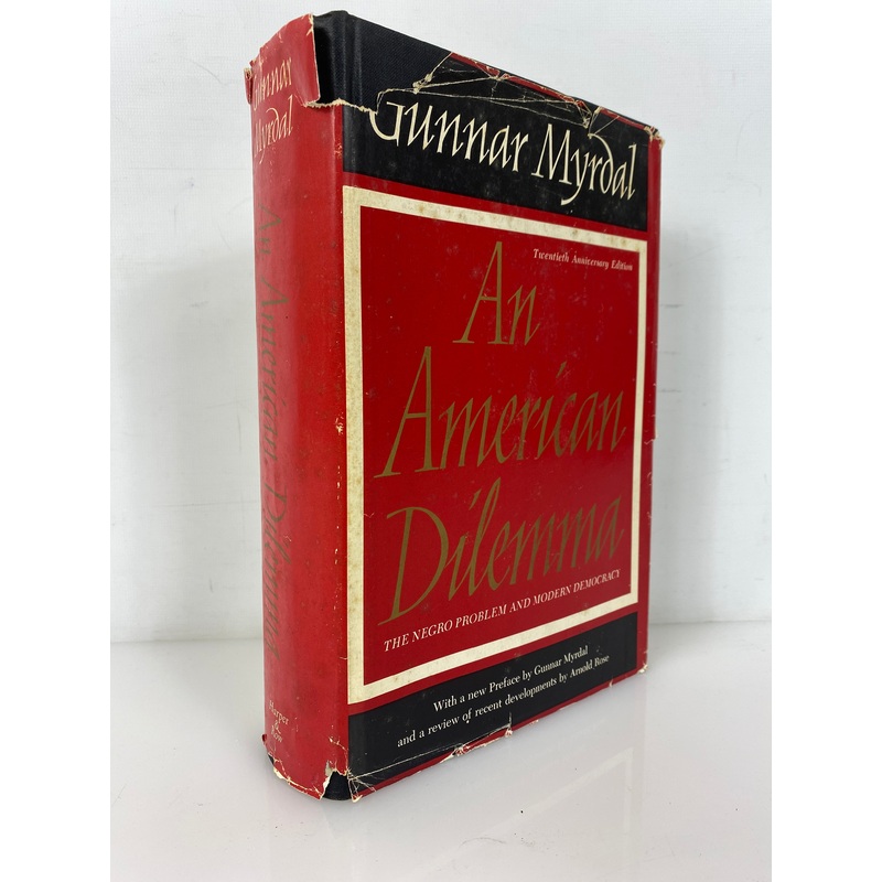 An American Dilemma The Negro Problem & Modern Democracy Gunnar Myrdal 1962 HCDJ