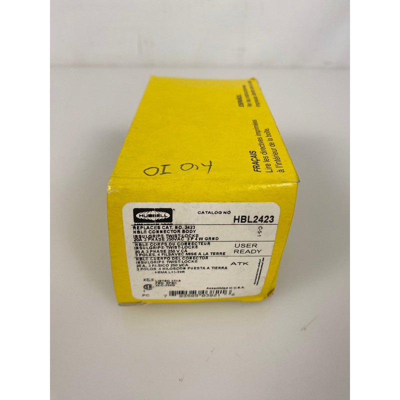 Hubbell HBL2423 Twist Lock Connector L15-20R