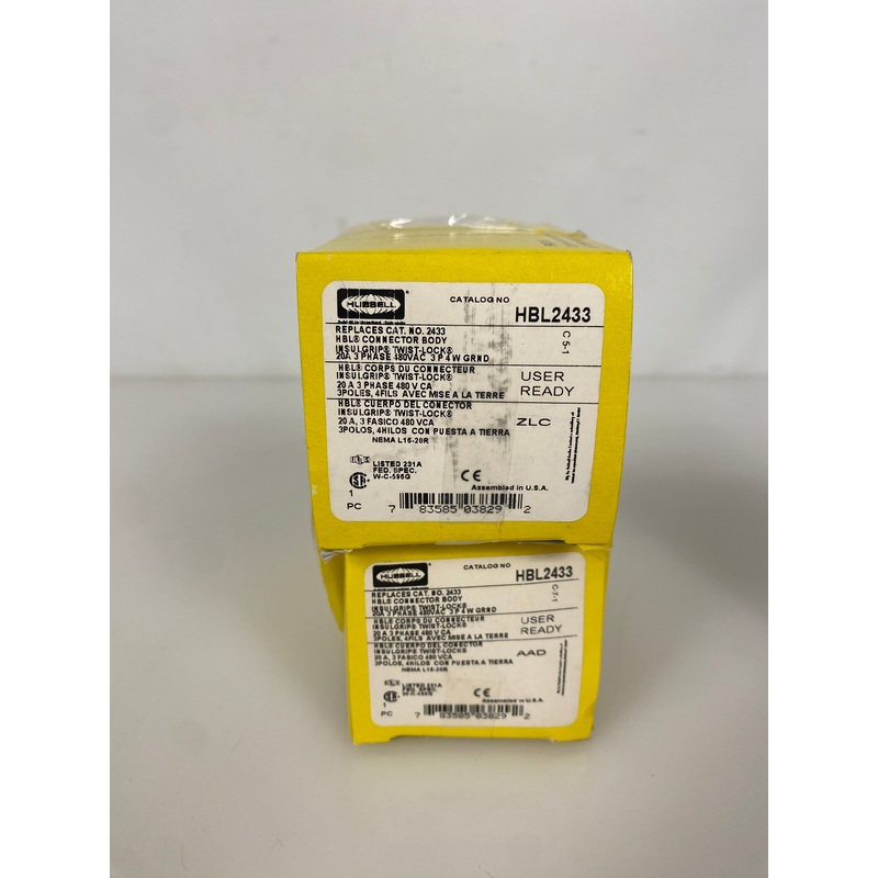 Hubbell HBL2433 Twist Lock Connector L16-20R