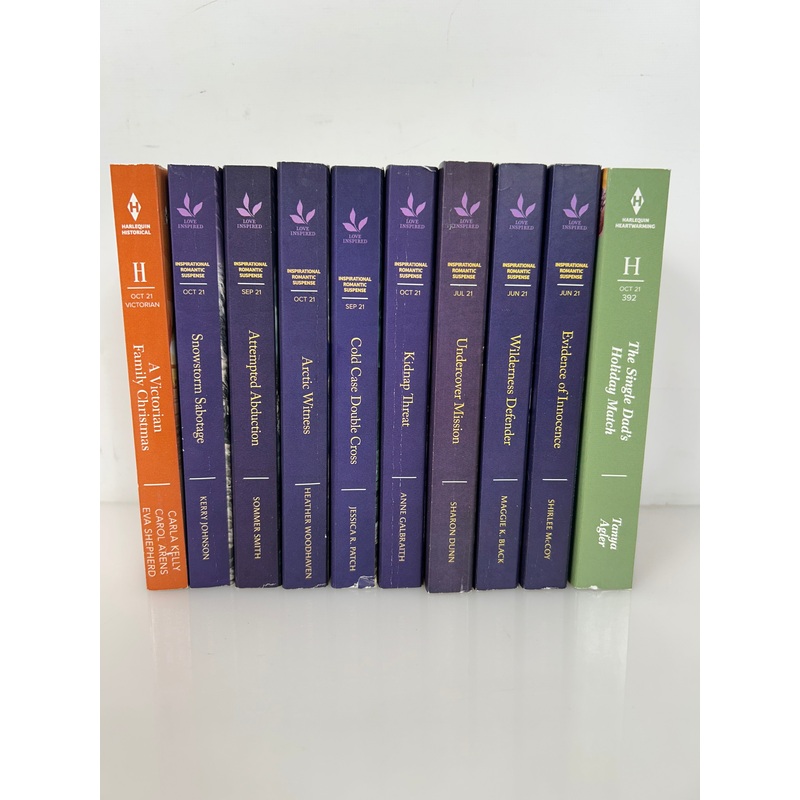 Lot of 10 Harlequin 1-Heartwarming,  8-Inspirational Suspense, 1-Historical SC