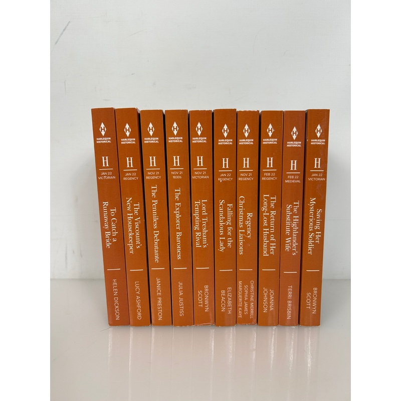 Lot of 10 Harlequin Historical Mass market Books SC