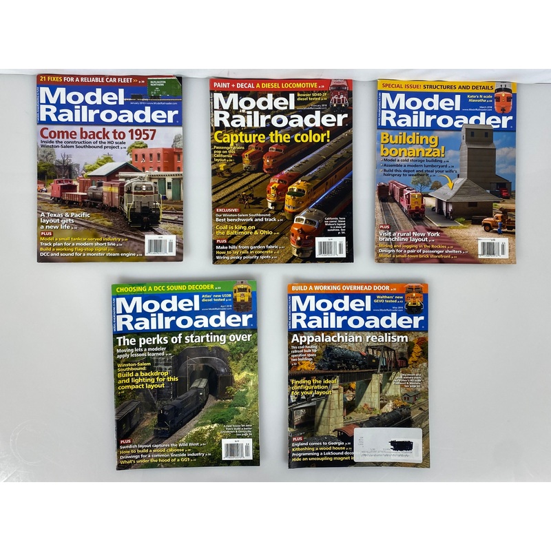 Lot of 10 Model Railroader Magazine (2018, Missing November and December)