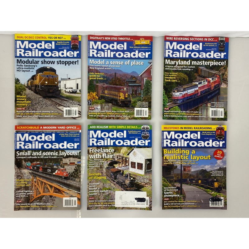 Lot of 11 Model Railroader Magazine (2021, Missing January)