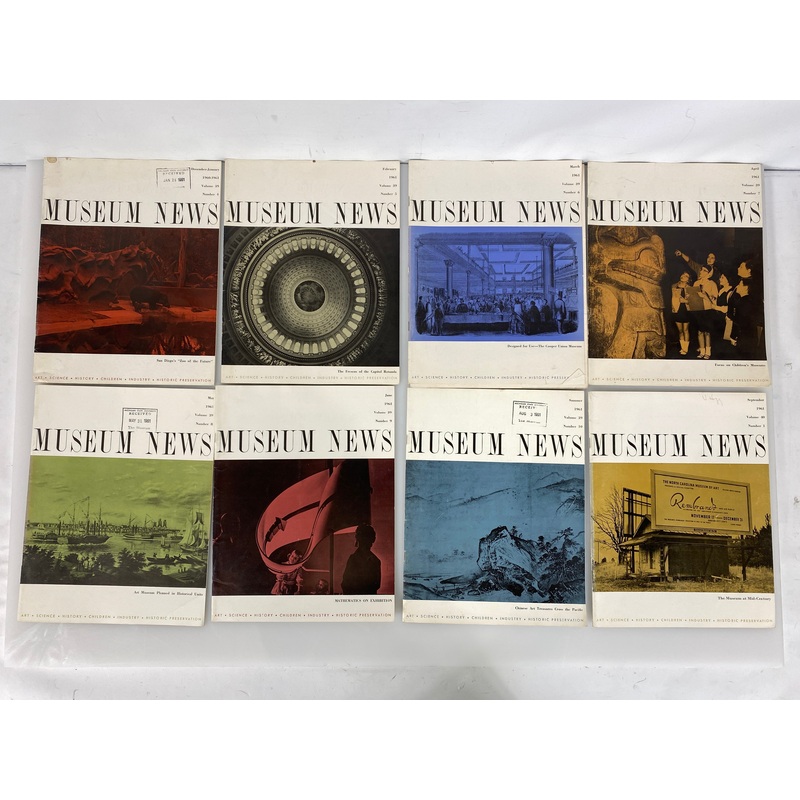 Lot of 11 Museum News Journal / Vintage Magazine 1961 (complete year)