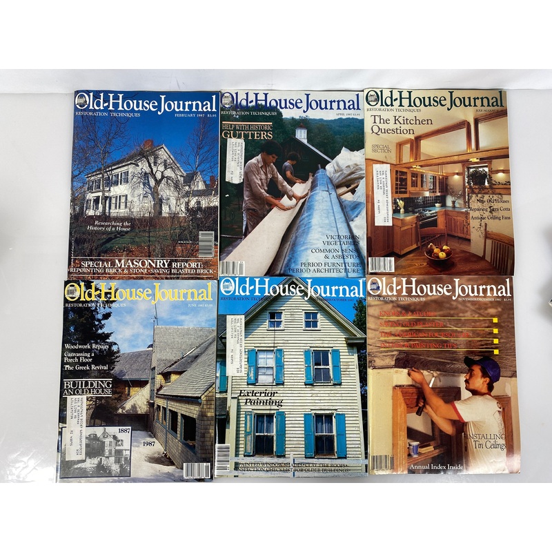 Lot of 18 The Old-House Journal magazine run 1987-1989