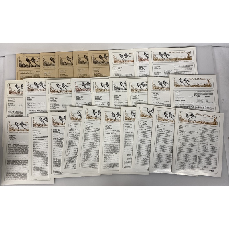 Lot of 27 National Fishing Lure Collectors Gazette 1989-1995