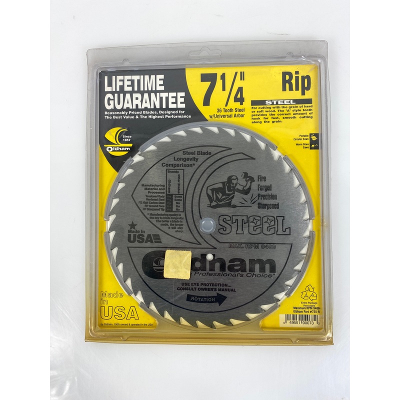 Oldham Steel Rip Tooth Circular Blade Saw