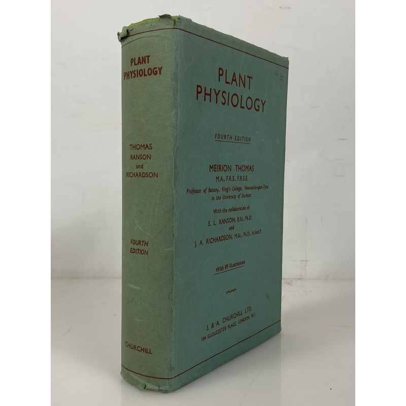 Plant Physiology by Meirion Thomas 1958 Fourth Edition HC DJ