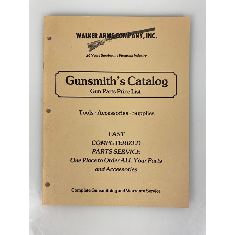 Walker Arms Gunsmith’s Catalog Gun Parts Price List