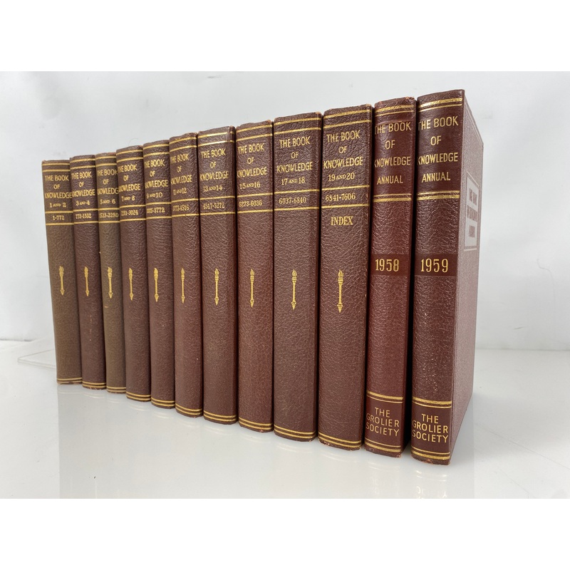 12 Vol Mixed Set Book of Knowledge Children’s Encyclopedia (1-20/Index/Yearbooks)