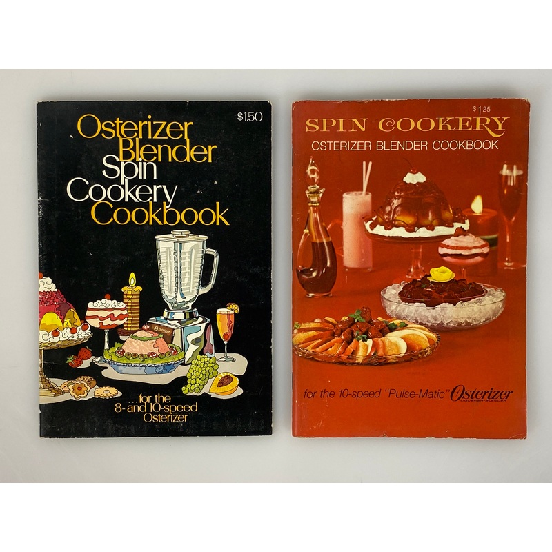 2 Vintage Osterizer Blender Spin Cookery Cookbooks 1969-70 SC