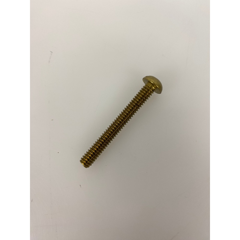 Alma Bolt Company Brass Round Slotted Machine Screw 1/4-20×2 Count 100