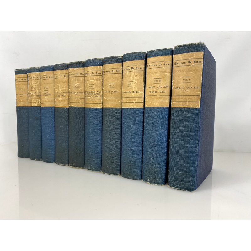 Complete 20 Vol Set Dickens’ Works Edition De Luxe 40/1000 c1903 Nottingham Soc