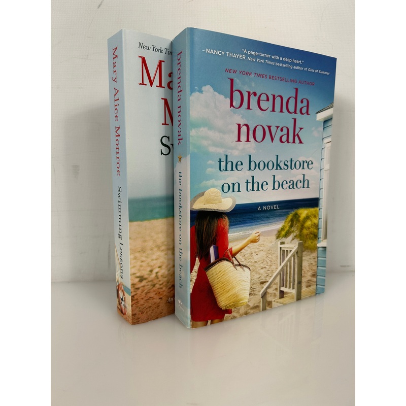 Lot of 2 Beach Read Romances Swimming Lessons & The Bookstore on the Beach SC
