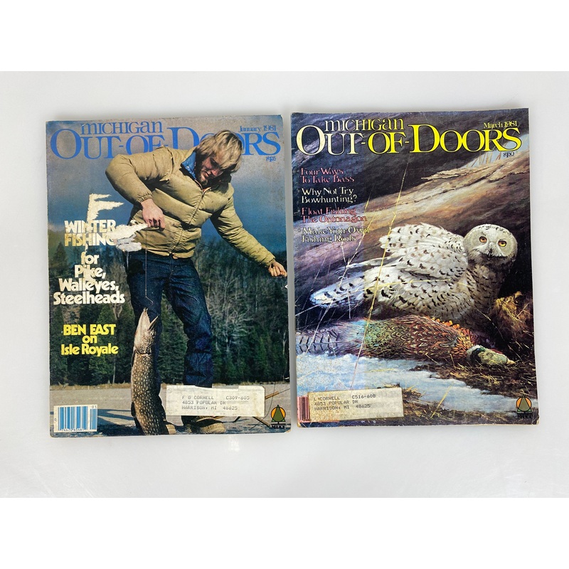 Lot of 2 Michigan Out-of-Doors Magazine 1981
