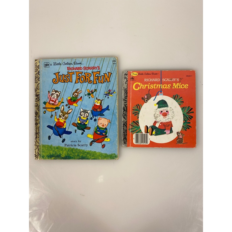 Lot of 2 Richard Scarry Little Golden Books 1965-1978