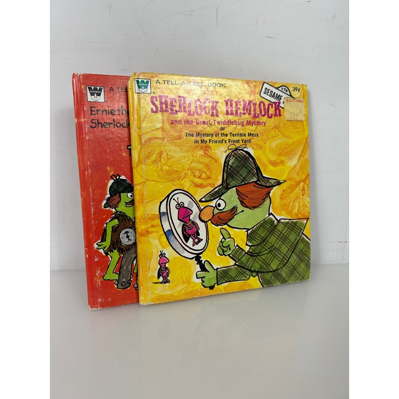 Lot of 2 Whitman Tell A Tale Books 1972 &75 Sesame Street Mysteries HC