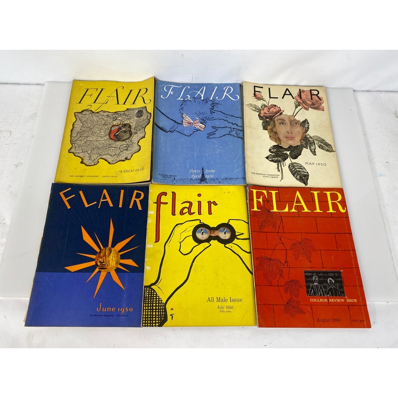 11 Vintage Flair Magazine Fashion/Style Issues March 1950-January 1951