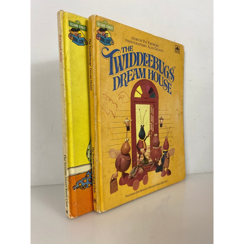 2 Sesame Street Book Club: Twiddlebugs’ Dream House/If I Lived Alone 1980-83 HC