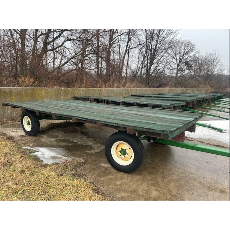 E-Z Trail 672 Header Trailer with Wooden Flatbed