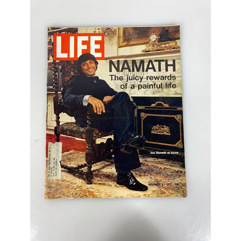 Life Magazine November 3, 1972 Broadway Joe Namath