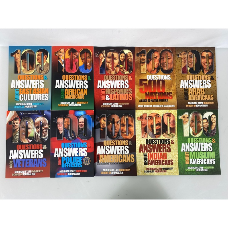 Lot of 10 Series of MSU Journalism 100 Question Answer Books (2014)