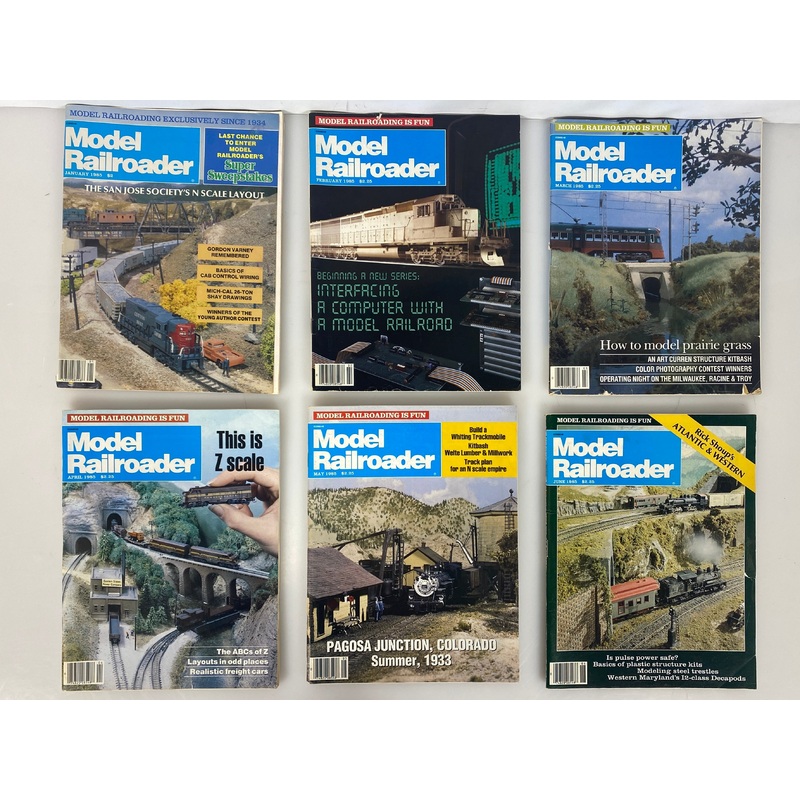 Lot of 11 Model Railroader Magazine (1985, Missing July)