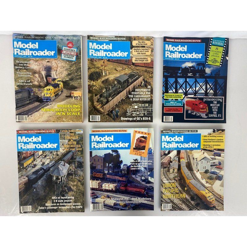 Lot of 11 Model Railroader Magazine (1987, Missing December)
