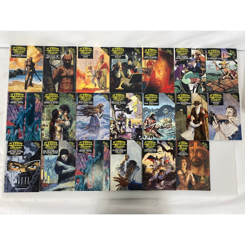 Lot of 20 Acclaim-Classics Illustrated Graphic Novels With Notes 1997