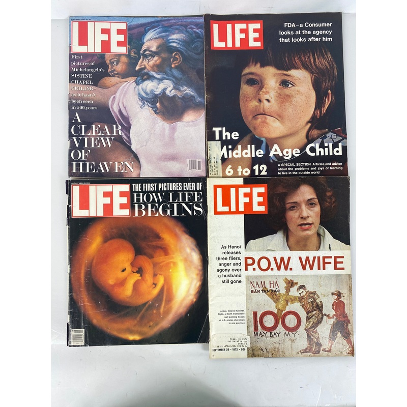 Lot of 4 Life Magazines 1972, 1972, 1990, 1991.
