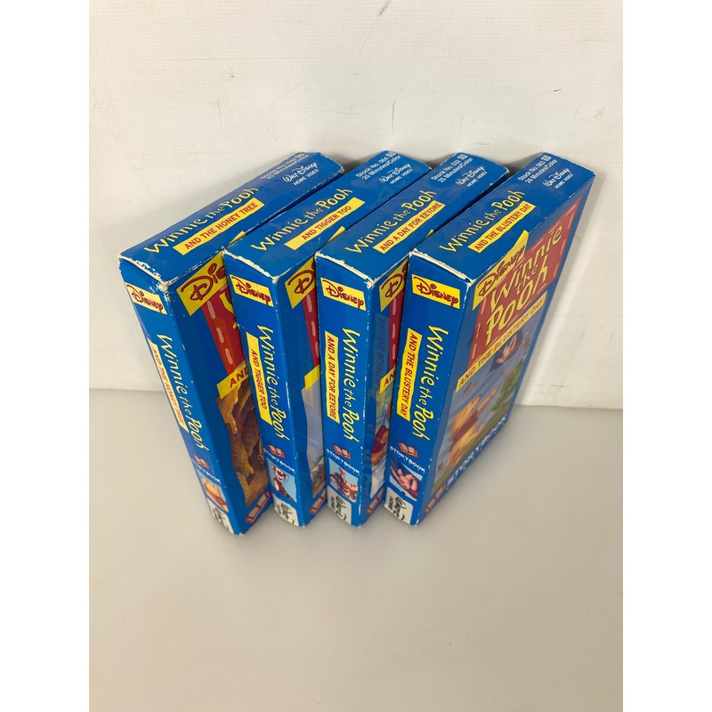 Lot of 4 Winnie the Pooh Disney VHS tapes
